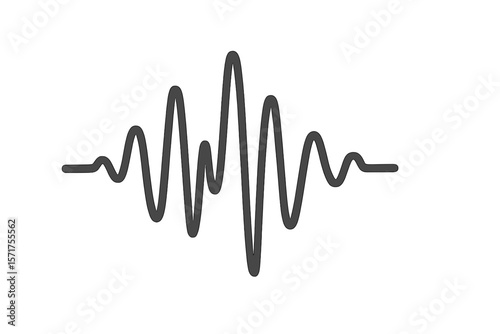 Vector icon of a sound or audio wave in line art style, suitable for use in music-related applications and websites