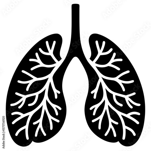 Alveoli (lung structure) diagram on white background