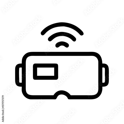 VR headset icon in outline style