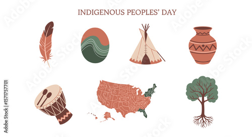 Celebrate indigenous peoples day with cultural symbols and heritage