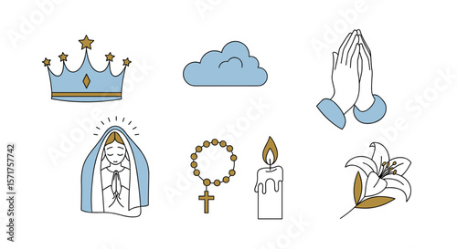 Catholic symbols clipart catholic prayers and religious illustrations