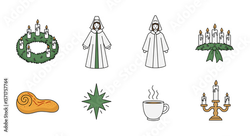 Celebrate saint lucia day swedish tradition with candles and buns