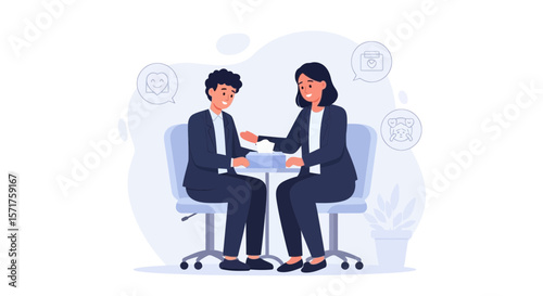 Compassionate Counselor Offering Support During Emotional Therapy Session With Client