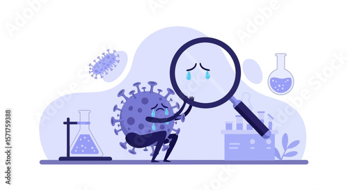 Conceptual Illustration Depicting The Psychological Impact Of A Pandemic And Scientific Scrutiny