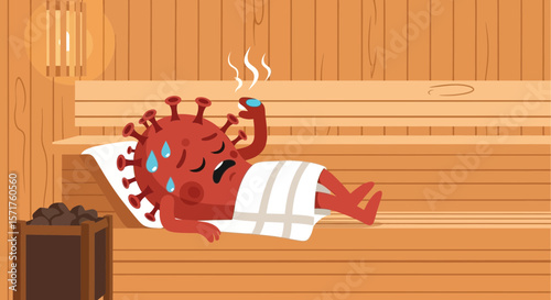 Coronavirus Finds The Sauna Too Hot Enjoying A Relaxing Sweaty Treatmen