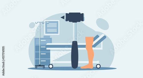 Neurological Examination Setting Depicting Knee Reflex Testing Medical Visual Healthcare Concept