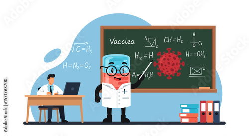 Vaccine Education A Cartoon Vial Teaches About Viruses And Vaccine Development