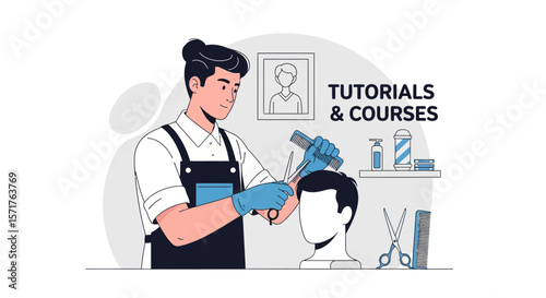 Online Barbering Education Platform Offering Haircut Tutorials And Professional Courses