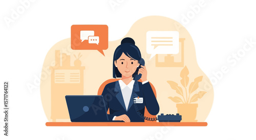 Dedicated Customer Service Representative Helping Clients With Communication Needs