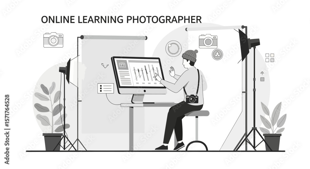 Online Photography Course Photographer Learning Editing Digital Modern Design