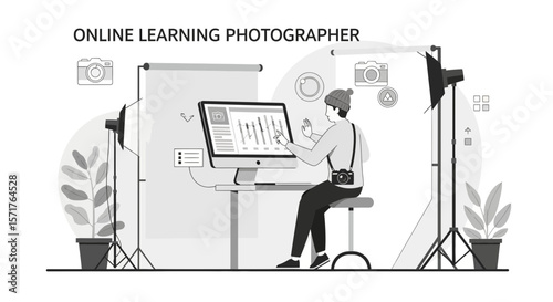 Online Photography Course Photographer Learning Editing Digital Modern Design