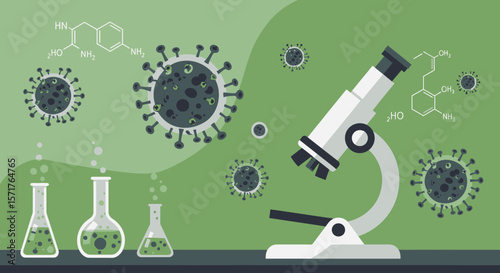 Virology Examination In Laboratory For Development Of Antiviral Drugs Or Vaccines