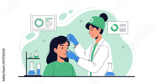 Ophthalmology Examination Doctor Treating Patient Eye Healthcare Vision Screening