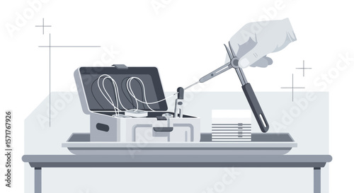 Hearing Device Fitting Process For Better Sound Quality Medical Concept