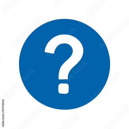 Question Mark Icon Blue Circle Help or Information Symbol for Web, UI, and App Design