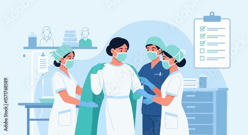 Preparation Process Undergone By Medics To Prepare For Surgery And Patient Care