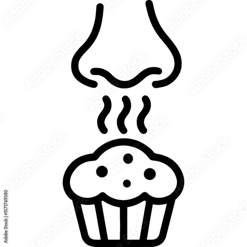 Sweet smell outline icon vector