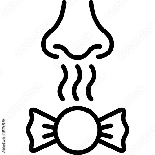 Sweet smell outline icon vector