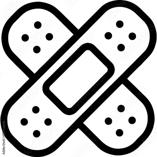 Bandage outline icon vector