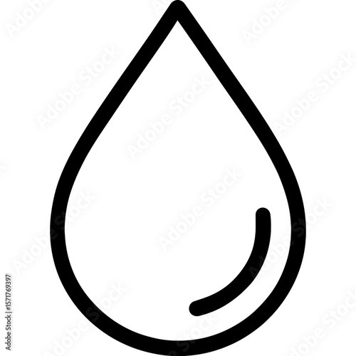 Blood drop outline icon vector