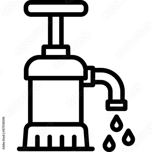 Bilge pump outline icon vector