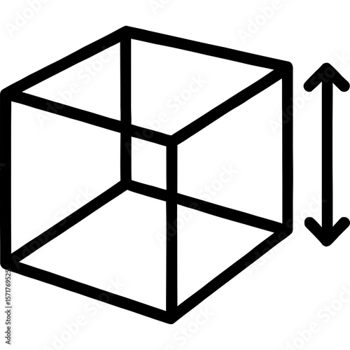 Deep measurement well outline icon vector