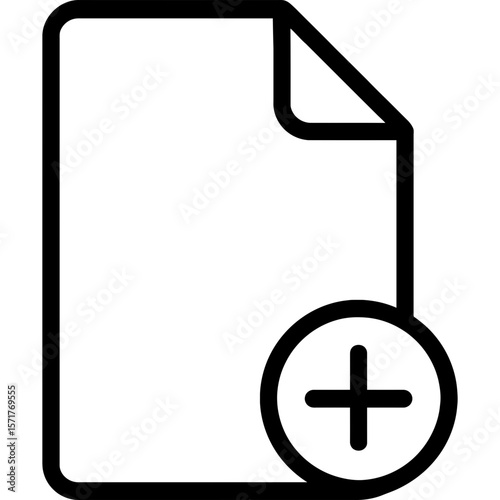 New document outline icon vector