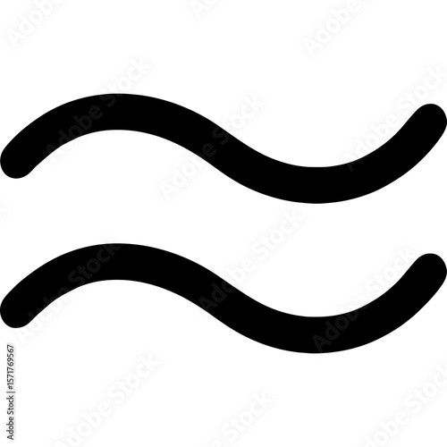 Equal sign outline icon vector