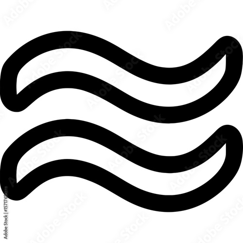 Equal sign outline icon vector
