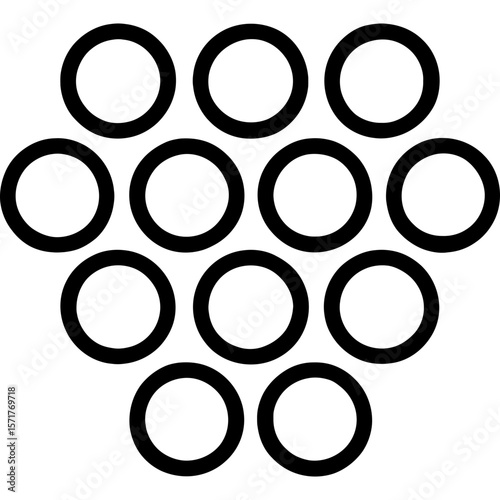 Multiple quantity outline icon vector