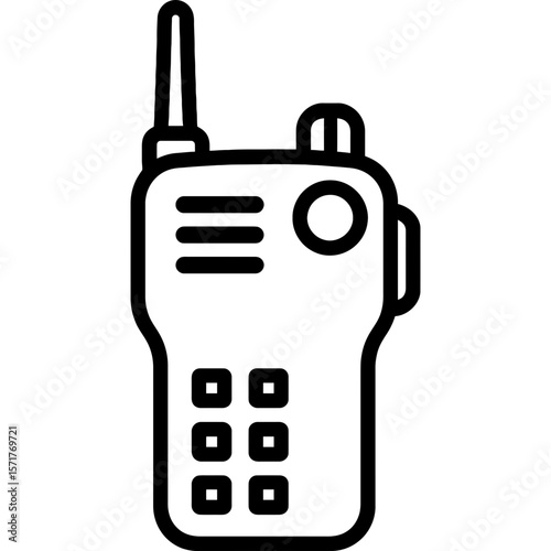 Marine vhf radio outline icon vector