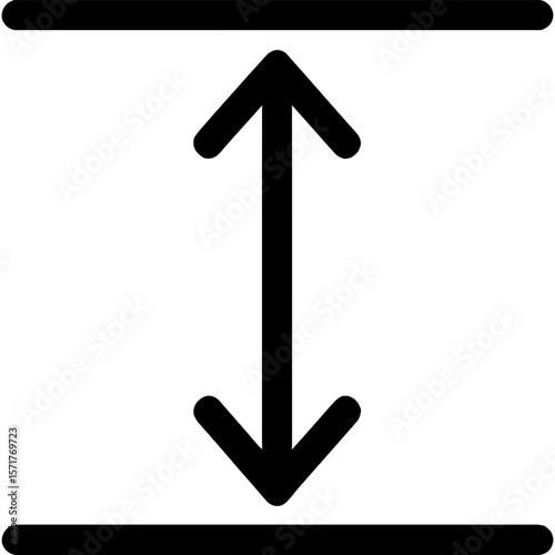 Short measurement outline icon vector