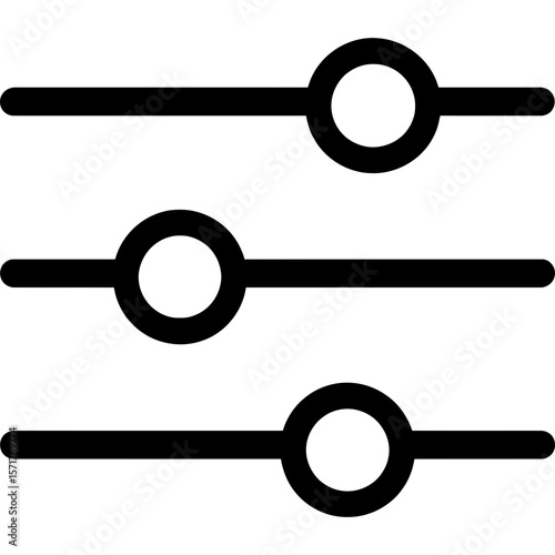 Options sliders outline icon vector