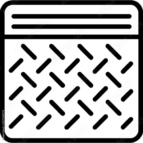 Metallic texture outline icon vector