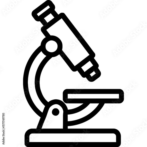 Microscope outline icon vector