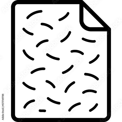 Paper texture outline icon vector