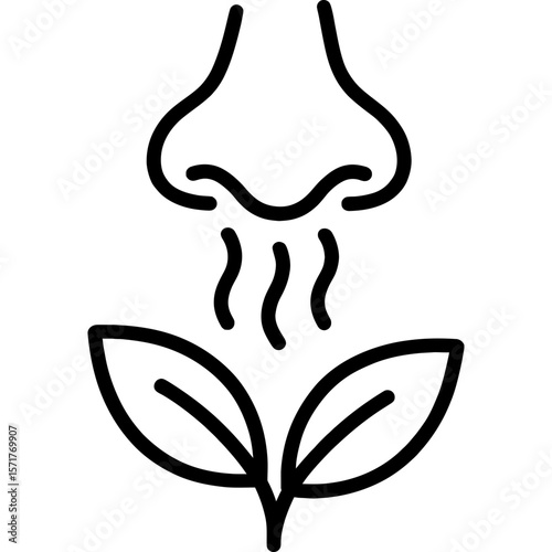 Natural smell outline icon vector