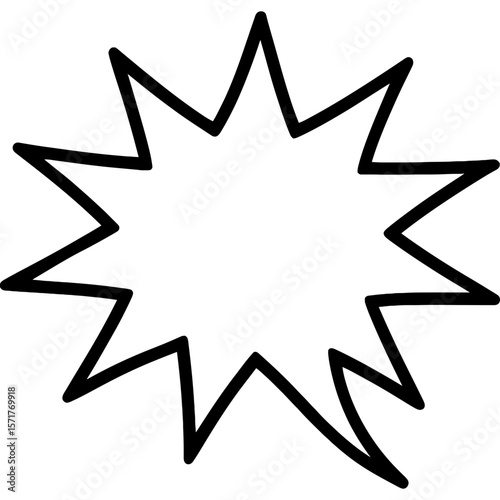 Sound effect bubble outline icon vector