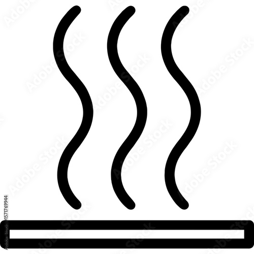 Steam vapor outline icon vector