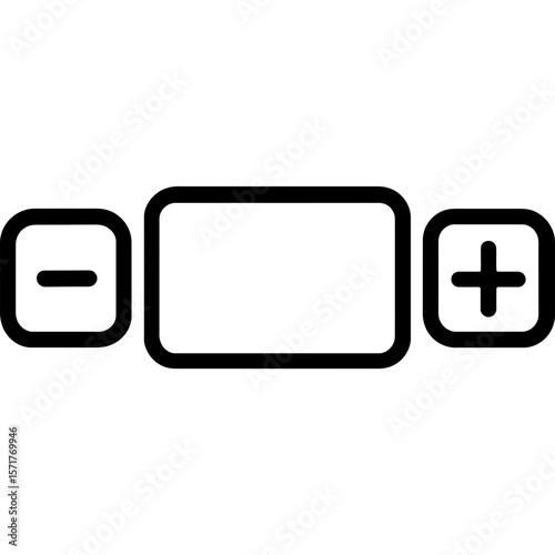 Stepper control outline icon vector