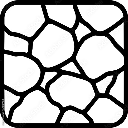 Stone texture outline icon vector