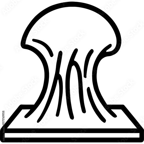 Sticky texture adhesion outline icon vector