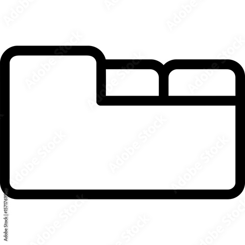 Tab selector outline icon vector