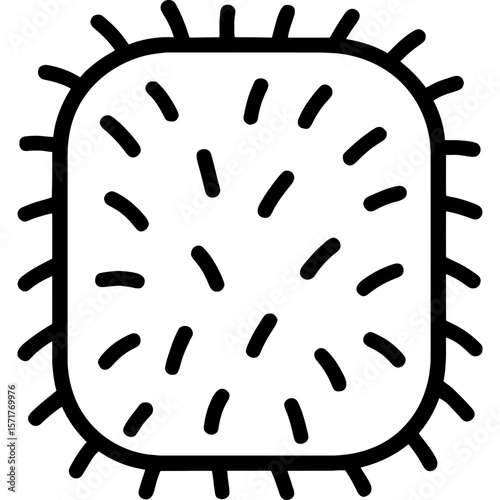 Fuzzy texture outline icon vector
