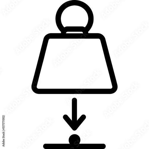 Concentrated weight outline icon vector
