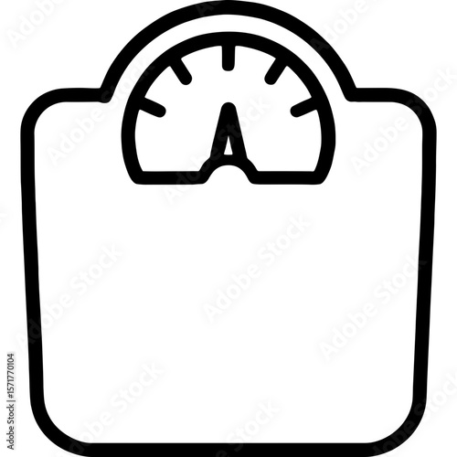 Weight measurement scale outline icon vector
