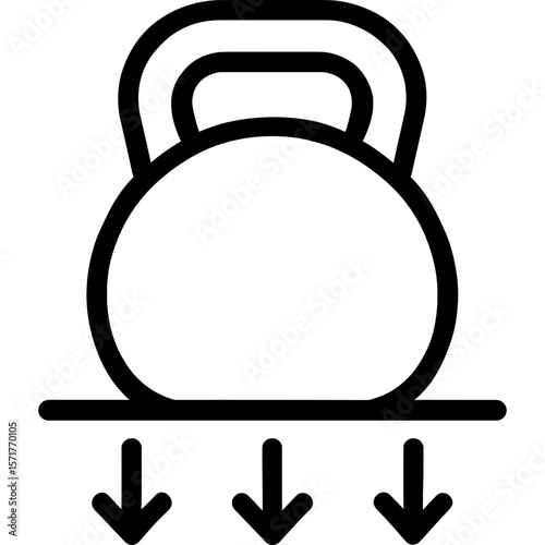 Dead weight outline icon vector