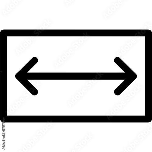 Wide measurement outline icon vector