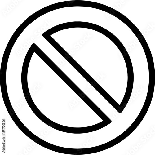 Zero quantity outline icon vector