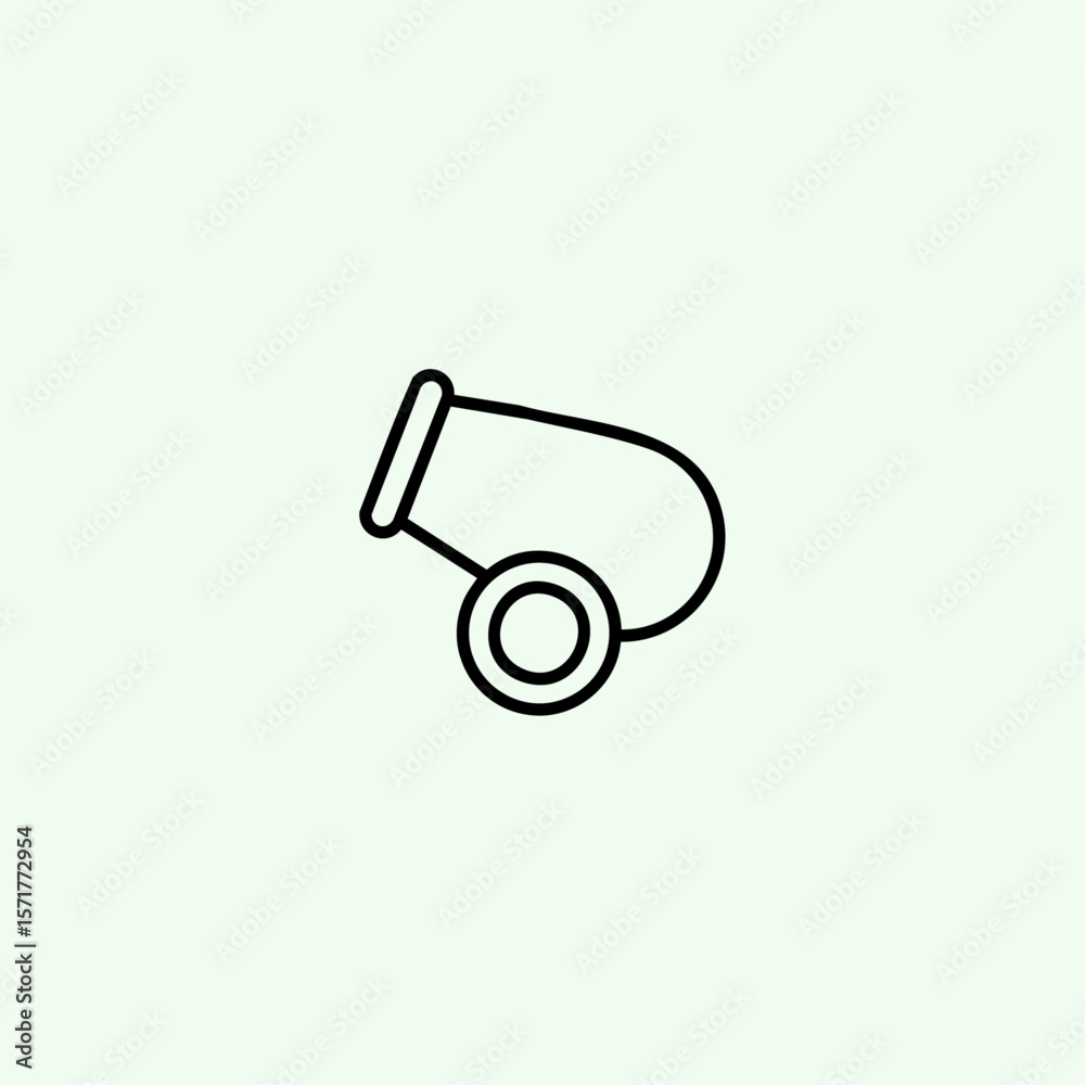 Fototapeta premium Cannon icon logo flat vector design